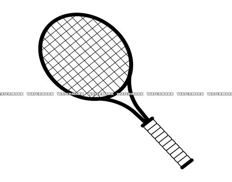 Tennis Racket Clipart Black And White