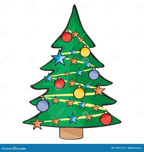 Illustration of Isolated Christmas Tree Stock Vector - Illustration of traditional, celebration ...