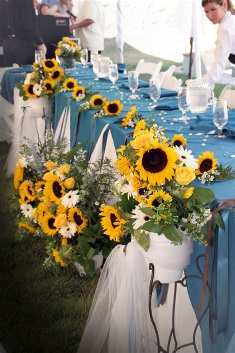 Wedding Decorations For Tables In Light Blue And Yellow Elegant - Wedding Decorations For Tab ...
