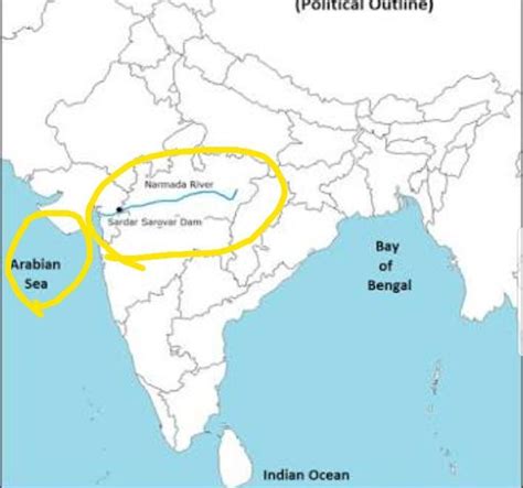 Q.6. On the given outline map of India mark and label thefollowing -a ...