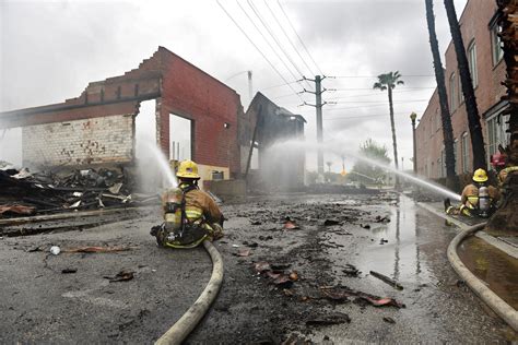 Riverside citrus packing house, built in 1923, destroyed by fire ...