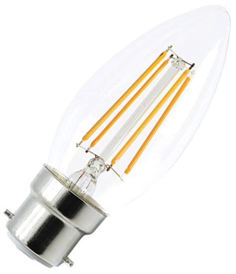 B22 Dimmable LED Filament Candle Bulb - Uses Just 4W