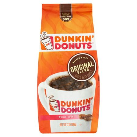 Dunkin' Donuts Original Blend Medium Roast Coffee Beans, 12 oz ...