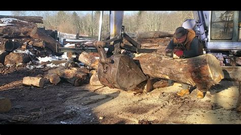 sawing logs - YouTube