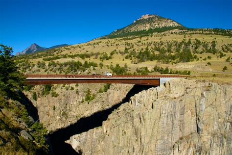 Semi Truck On High Bridge Free Stock Photo - Public Domain Pictures