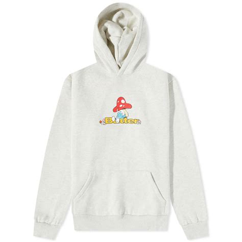 Butter Goods x The Smurfs Lazy Logo Hoodie Ash Grey | END. (AT)