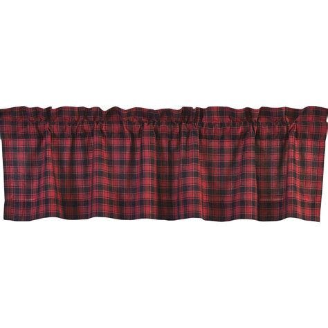 Valance Buffalo Plaid Red Black Cumberland VHC Brands 60 inch FREE SHIPPING #VHCBrands #Country ...