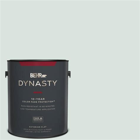 BEHR DYNASTY 1 gal. #N430-1 Mountain Peak White Flat Exterior Stain ...