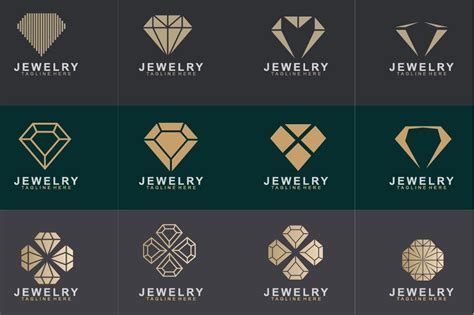 Set of Jewelry logo design (555157) | Logos | Design Bundles