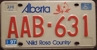 ALBERTA 1984-CURRENT HANDICAP license plate | Alberta licens… | Flickr