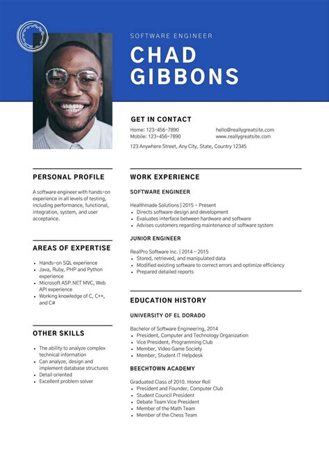 Canva resume templates - filnbird