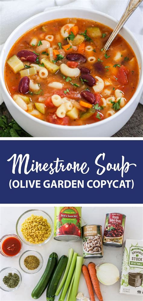 Minestrone Soup (Olive Garden Copycat) - Momsdish | Homemade soup recipe, Minestrone soup recipe ...