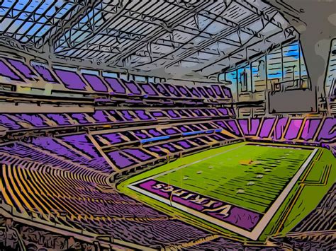 Minnesota Vikings Stadium Poster - Etsy