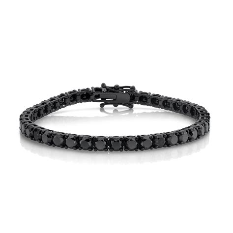 MEN'S BLACK DIAMOND TENNIS BRACELET – SHAY JEWELRY