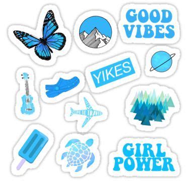 Aesthetic Stickers Printable Light Blue - kessyfanfics