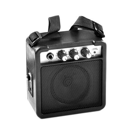 5W Electric Guitar Sound Amplifier Black Speaker Belt Clip Distortion Effects Volume Adjustable ...