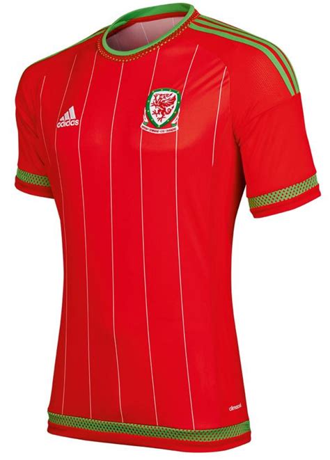 New Wales Soccer Jersey 2015- Adidas Wales Home Football Kit 15/16 ...