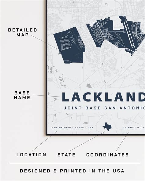 Lackland Air Force Base Map Print - Etsy