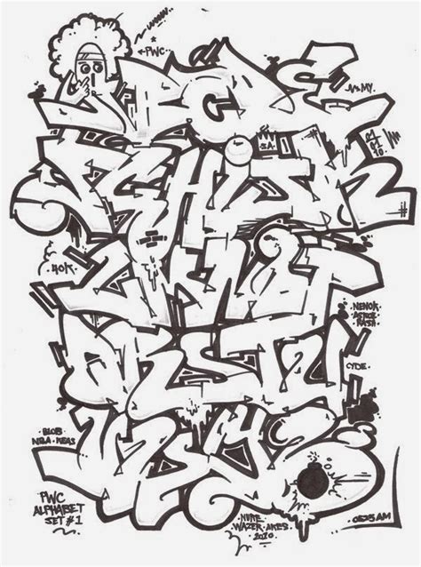 Graffitie: alphabet graffiti wildstyle