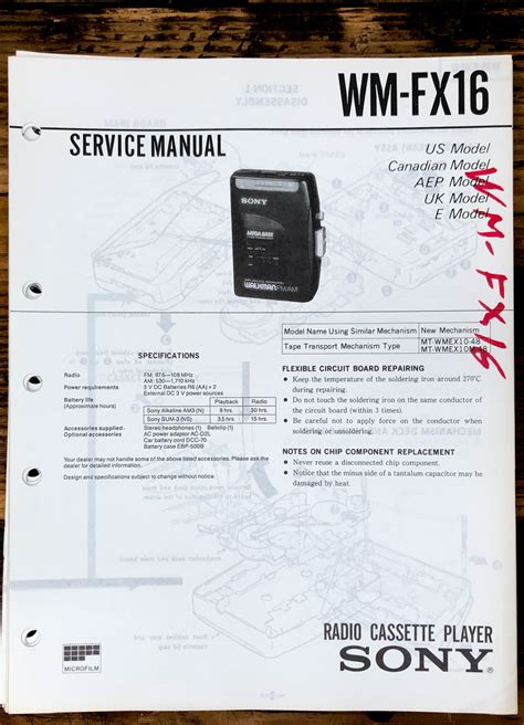 Radio Cassette Service Manual *Original* – Vintage Audio Store ...