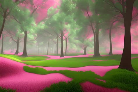 Pink Forest Graphic by Fstock · Creative Fabrica