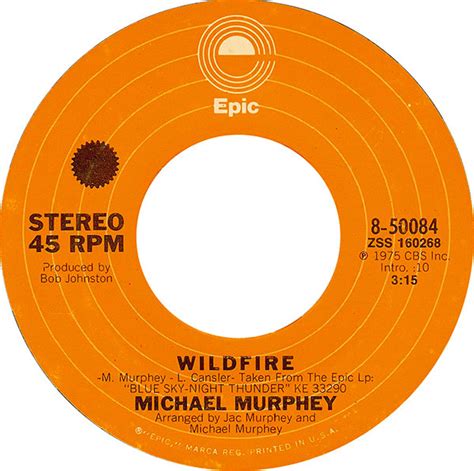 Michael Murphey* - Wildfire (1975, Vinyl) | Discogs