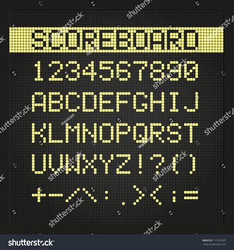 Scoreboard Digital Font Stock Vector (Royalty Free) 171433325