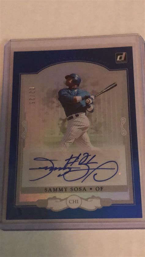 Slammin’ Sammy Sosa - 2021 Donruss autograph /25 : baseballcards