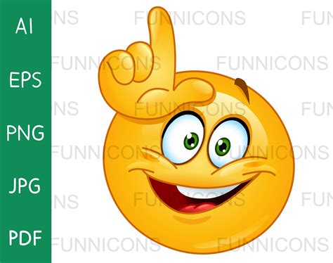 Clipart Cartoon of a Happy Emoji Emoticon Making the Loser - Etsy Australia