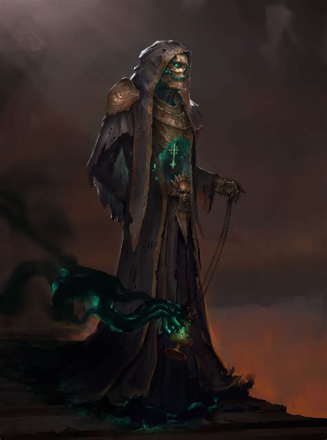 ArtStation - Necromancer, Xavier Leroux Dark Fantasy Art, High Fantasy ...