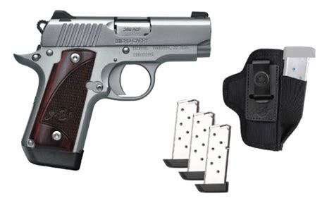 Kimber Micro 380 ACP Stainless/Rosewood Night Sights 3 Mags/Holster Kit 3700677 | Family Firearms