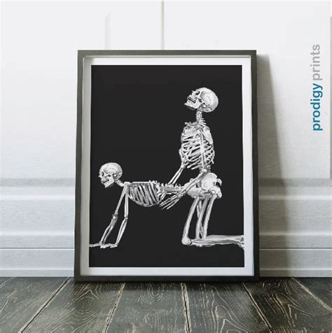 Skeleton Art Print Funny Skeleton Artskeleton Illustration - Etsy