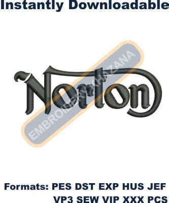 Norton Logo Embroidery Design | Instant Download