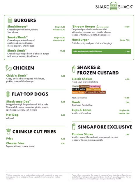 Shake Shack Menu Singapore With prices List Updated September 2022