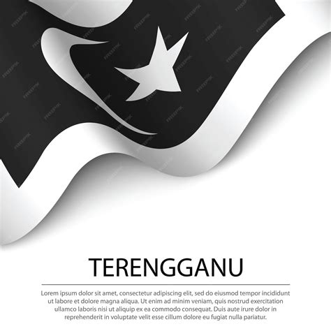 Premium Vector | Waving flag of terengganu is a state of malaysia on ...