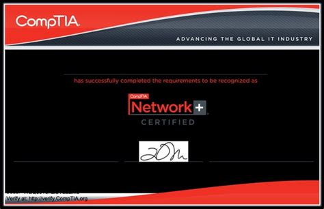 CompTIA Network+ certificate