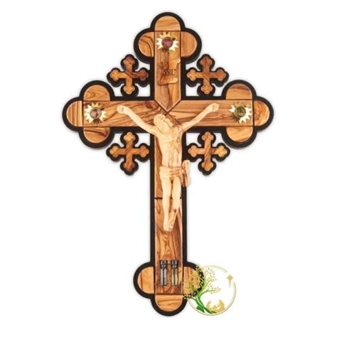 LARGE WOODEN WALL Cross - Crucifix wall cross from the Holy Land $150. ...