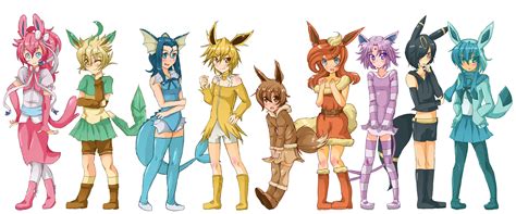 Female Human Eevee Evolutions