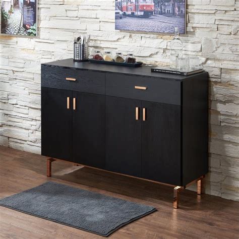 Furniture of America Coloma 2-Drawer Wood Buffet Server in Black and ...