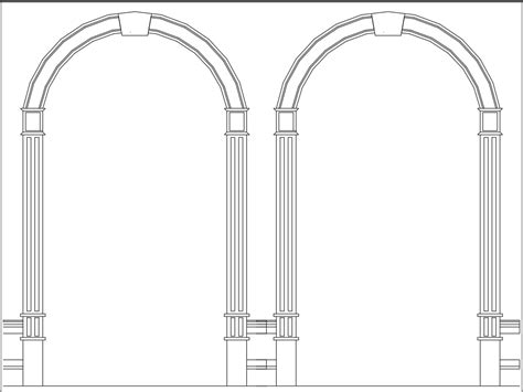 Semicircular arch in AutoCAD | Download CAD free (29.8 KB) | Bibliocad