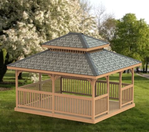 Hip Roof Gazebo Building Plans : This gazebo features a 6x6 framing and ...