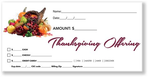 Thanksgiving Tithing Envelopes for Church | Fast Shipping