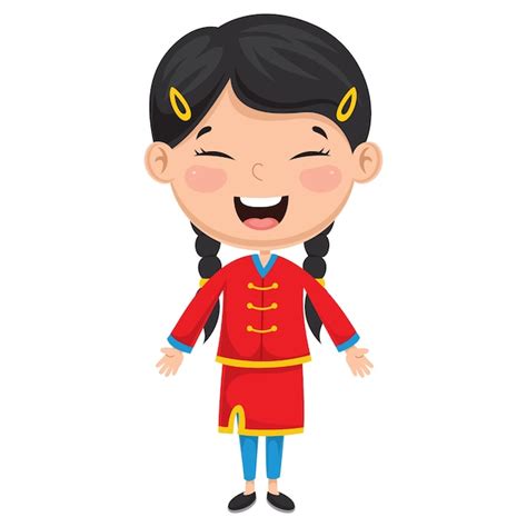 Premium Vector | Illustration of a chinese kid