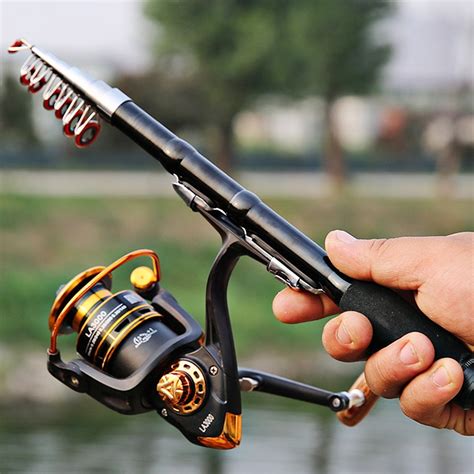 Portable Mini Telescopic Fishing Rod 1.0m - 2. Retractable Ultralight Fiberglass Fishing Rod ...