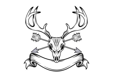 Deer Skull Illustration 230141 Vector Art at Vecteezy