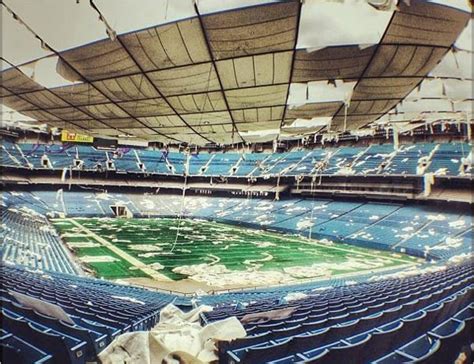 Inside the abandoned Pontiac Silverdome - Archer Stadium Seating