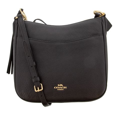 Coach - Coach Women's Chaise Leather Crossbody Bag Shoulder - Gold / Black - Walmart.com ...