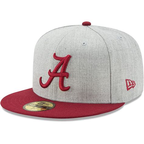 New Era Alabama Crimson Tide Heathered Gray/Crimson Action 59FIFTY ...