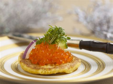 Blinis with Salmon Caviar recipe | Eat Smarter USA