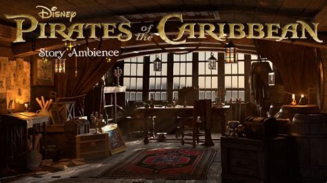 The Black Pearl☠️Barbosa's Cabin🏴‍☠️Pirates of the Caribbean Ambience ASMR Shifting - YouTube